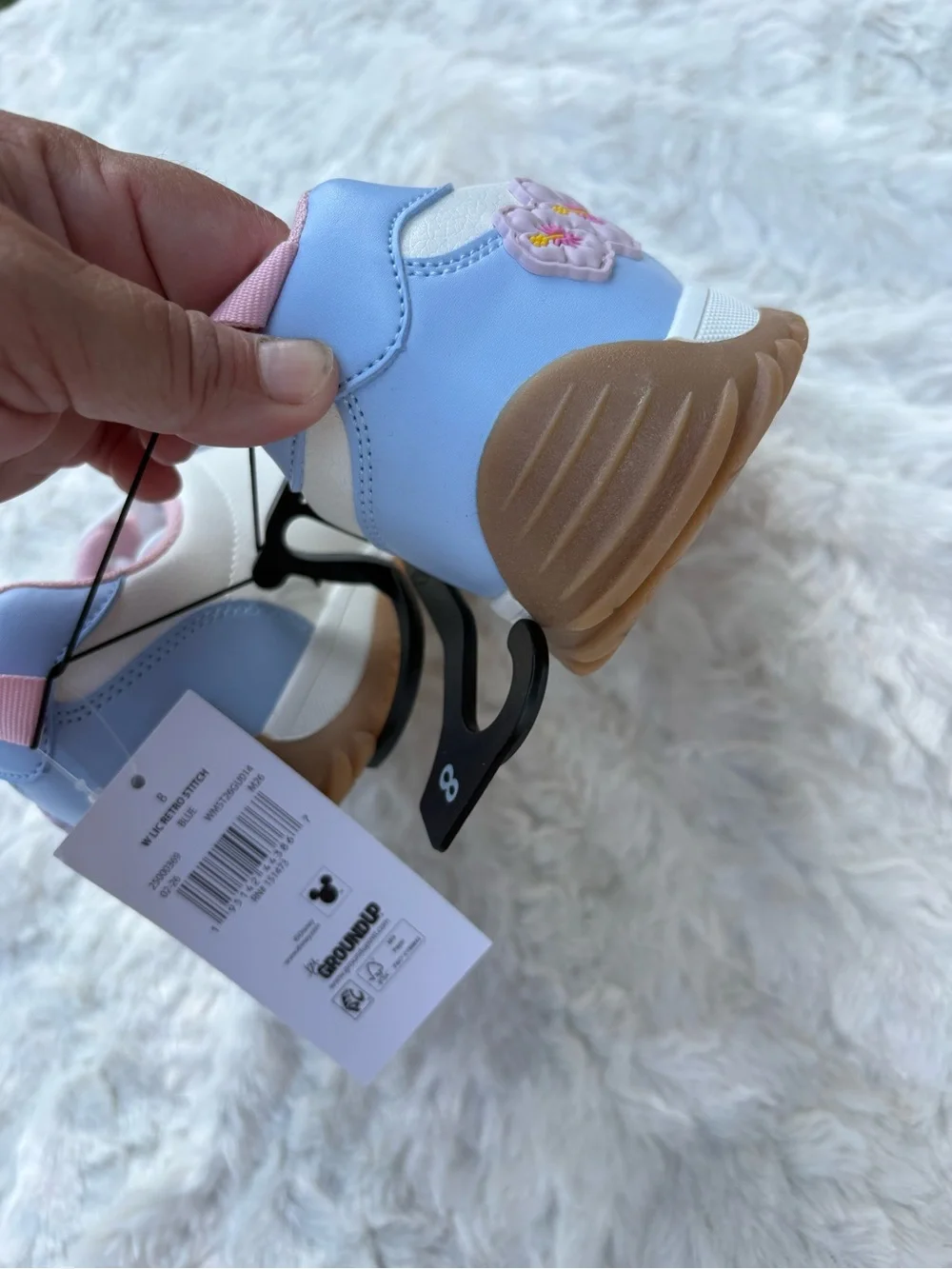 Disney Blue & Pink Stitch Graphic Kids Sneakers